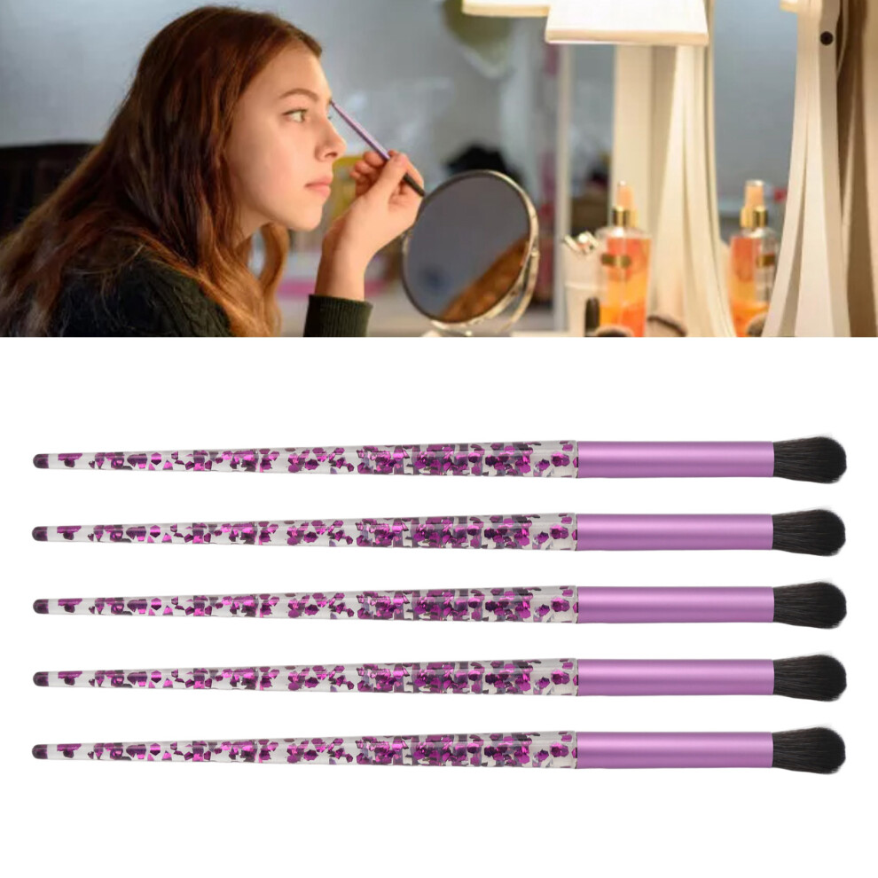 Purple 5Pcs Eye Makeup Brushes Set Rayon Handle Nose Shadow Concealer Glitter
