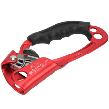 Red Aluminum-Magnesium Right Hand Climbing Ascender 19cm for Ropes 8-12mm