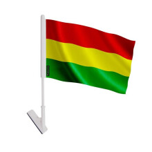 Bandeira adesiva Bolívia – 14 x 21 cm – Poliéster Macio – Fácil de Colar – 5 peças – Pixelforma