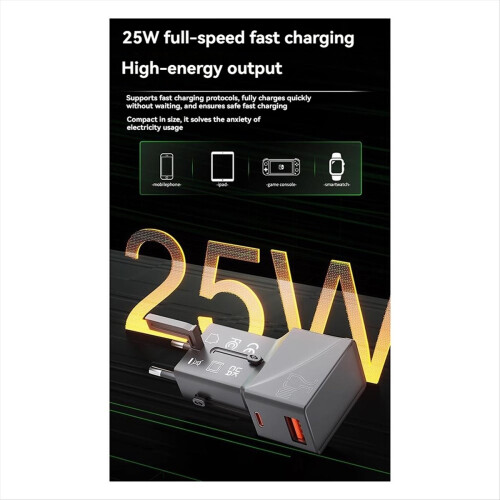 Universal Travel Adapter Power with 1 USB-A QC 3.0 2