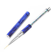 Ensemble de pinceaux eyeliner Ă pointe fine, outils de nail art, manche en strass, pinceaux pour peinture gel UV, kit de nail art acrylique de