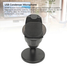 Kondensatormikrofon för streaming, inspelning och poddsändningar, professionell USB-mikrofon med superkardioid pickupmönster, plug and play,