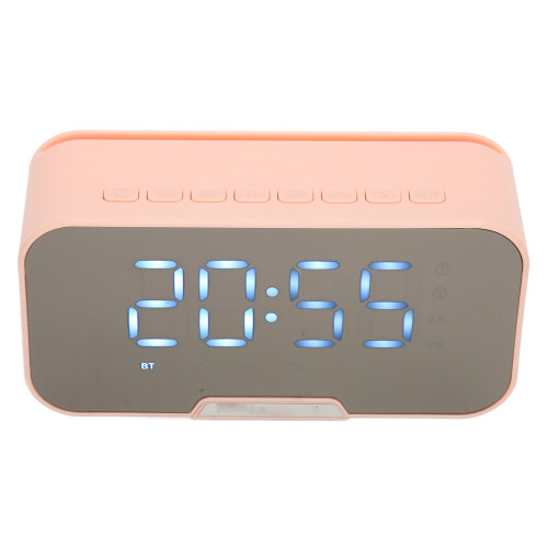 Mirror LED Display Bluetooth Speaker Alarm Clock With Dual Alarm Function Hands Free Calling Adjustable Display Brightness Noise Reduction Surround St 1