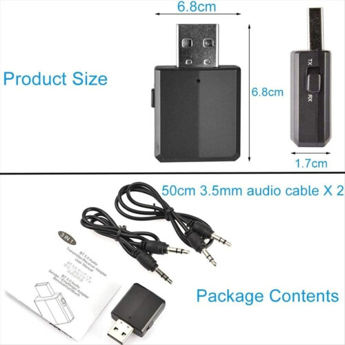 Bluetooth USB Adapter for PC, BT 5.0 Transmitter R 1