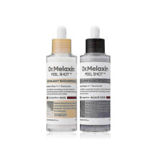 2pcs Peel Shot Glow Exfoliant Rice Ampoule by Dr. Melaxin - White & Black Rice for Radiant Skin