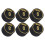 6pcs Black PU Pool Cue Tips 14mm Multi Layers Billiard Replacement 1