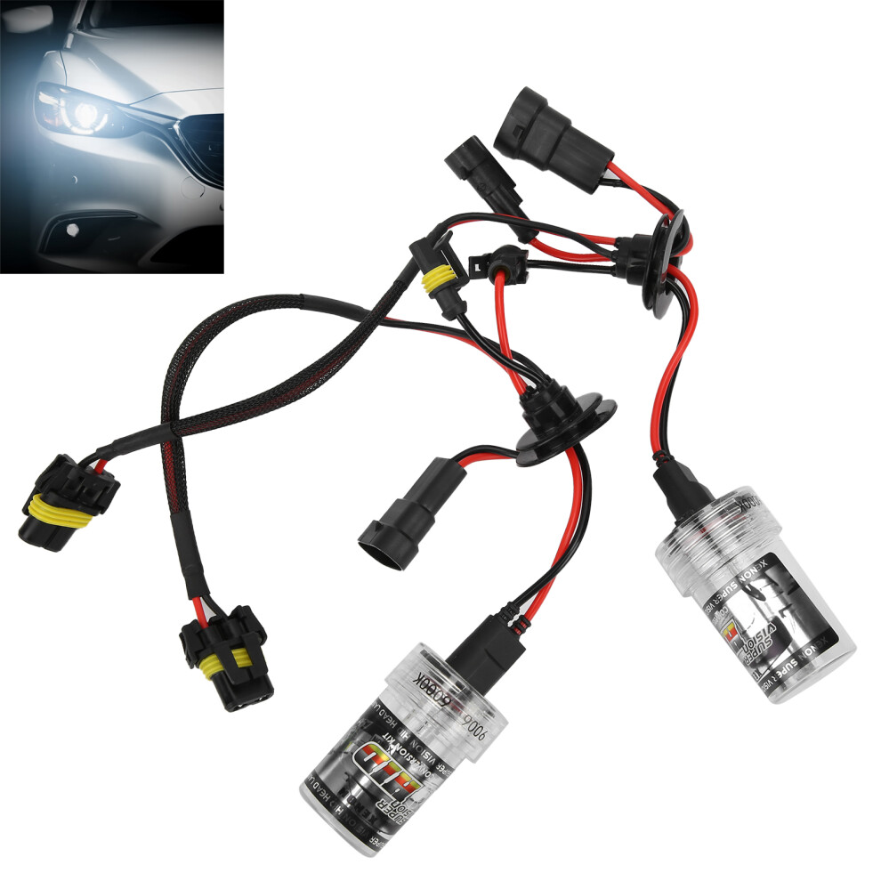 6000K 35W Hid Headlight Bulb 9006 Socket For 12V Vehicles White 9301378995778