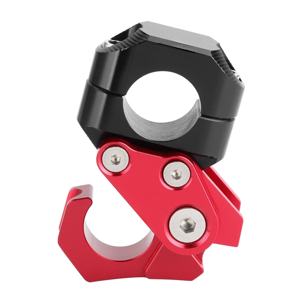Universal Foldable Motorcycle Handlebar Hook For 0.86In Luggage And Helmet Red 4641378995695