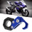 Universal Foldable Handlebar Hook for Motorcycle 0.86in CNC Aluminum Blue 9