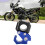 Universal Foldable Handlebar Hook for Motorcycle 0.86in CNC Aluminum Blue 4
