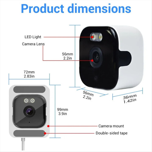 3MP 2K Window Camera with Color Night Vision,Dual 2