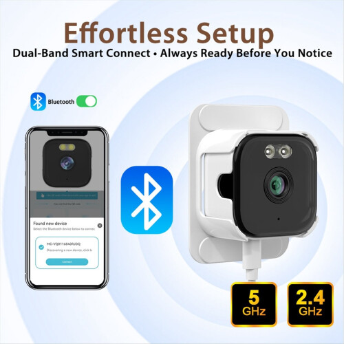 3MP 2K Window Camera with Color Night Vision,Dual 1