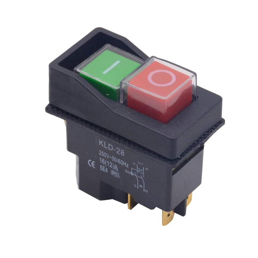 Push Button Electromagnetic Switch 4 Pin Ac250v 16A Magnetic Starter Power Tool Switches Ref: 4300 9199774011822