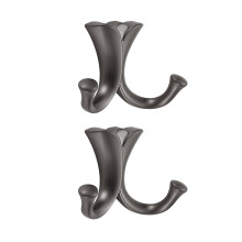 Lot de 2 crochets muraux polyvalents conçus pour la-gris perle