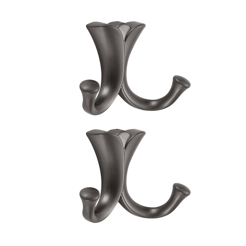 Lot de 2 crochets muraux polyvalents conçus pour la-gris perle