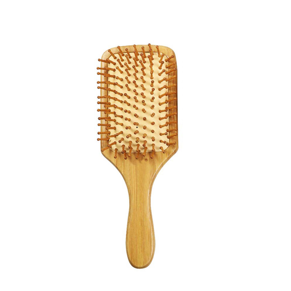 Handmade Hair Brush With Natural Bamboo Material Detangling Hair Brush For Thick Hair Anti-Static Paddle Brush Promote Blood Circulation Massage Scal
