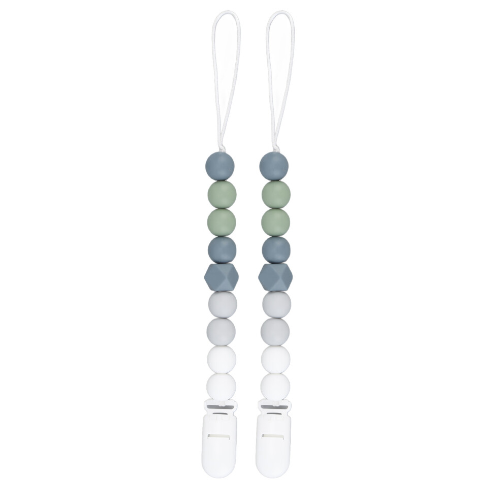 Soft Flexible Binky Clips Silicone Pacifier Clip BPA Free Silicone One Piece Design Durable Pacifier Clip Teething Relief Safety Rust Free Clasp