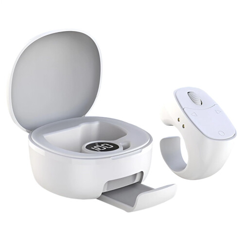 Wireless Remote Control With NonSlip Stand, Scrolling, Tablets and Cameras, White