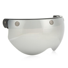 Winddichter, Sanddichter Retro-Motorradhelm Visier mit verstellbarem Schnallenverschluss – Silber