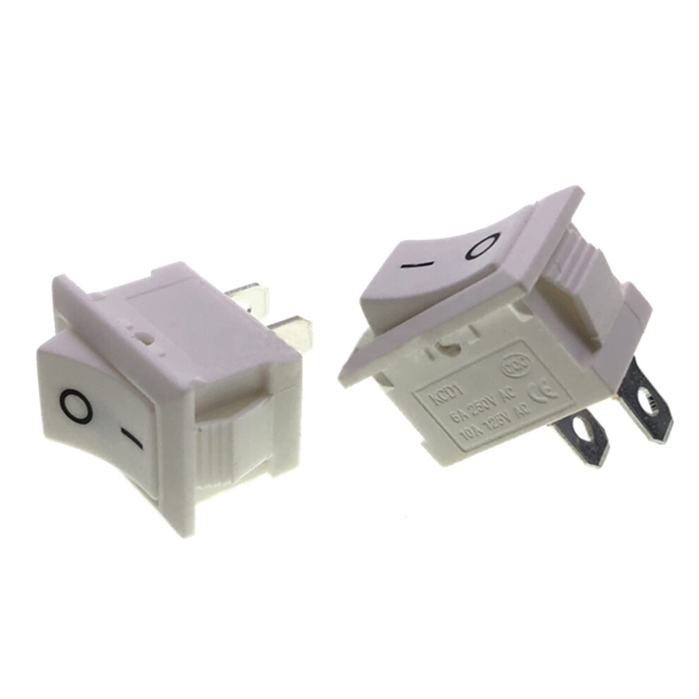 Transfer Switch Toggle Rocker Spst 2Pin 6A 250V 125V 15X21mm Snapin Multicolor Pack Of 15 5 Pcs White 9199774012461