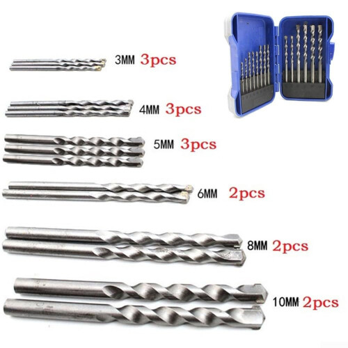 15 Piece Concrete and Masonry Drill Bit Set with Durable Carbide Tips for Fast Multipurpose Drilling 2