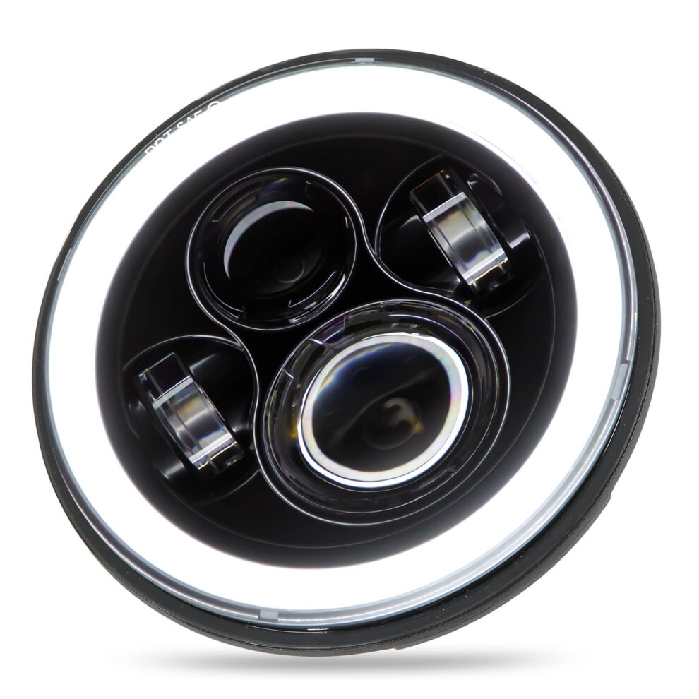 Motorcycle Led Angel Eye Headlight Universal Replacement For Road Star 9347817532234