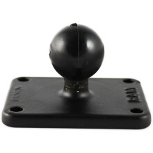 Mount Rectangle Base 2 x 2.5 Inch with 1 Inch Ball for GPS and Marine Devices