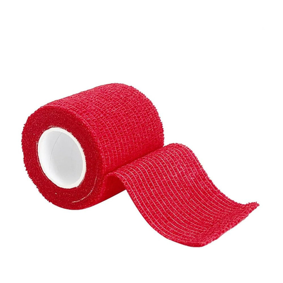 Elastic Sports Bandage For Knee Support And Multi Joint Use, Finger Ankle Palm Shoulder, Red 10cm X 4.8cm