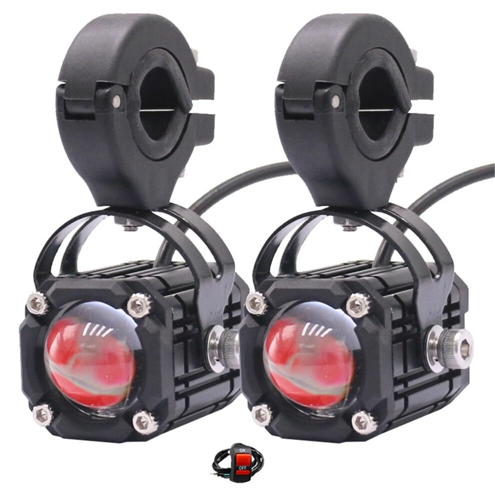 Motorcycle Spot Auxiliary Car Lamps Fog Led Moto Head For Motorcycle Car Fog Lamp Accessories(2Pcs With Switch) Light 9187378369203