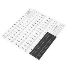 Removable Black Letter Piano Sticker for 37-88 Keys, PVC Adhesive Labels