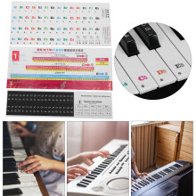 Colorful Piano Stickers 88/61/54 Keys PVC Staff Notation Labels
