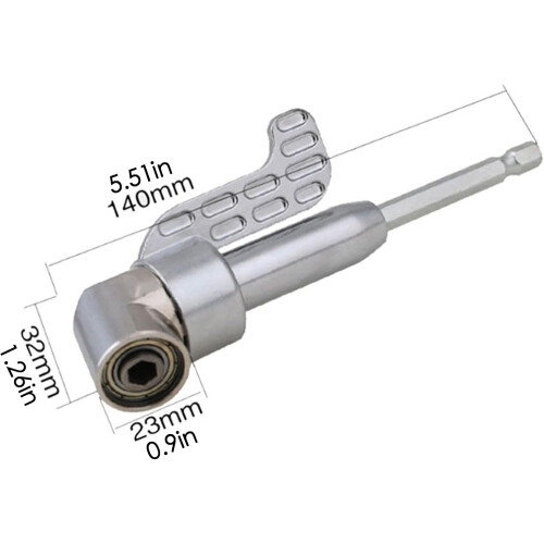 Right Angle Drill Adapter Hex Shank Driver Bit Attachment 105Degree Angled Bendable For Tight Spaces 2