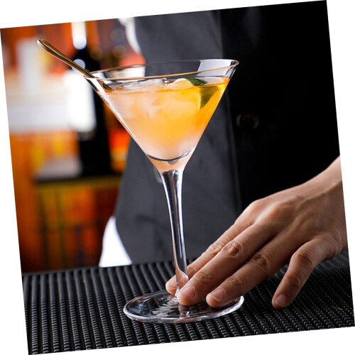 Cocktail Glasses 2Piece Set Clear Glassware Smooth Surface Easy to Clean Goblets 1