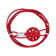 Wheel Cable Lockout Device Self Locking Handwheel 2m Stainless Steel Cable Fits Up To 6 Padlocks Tool Lockout