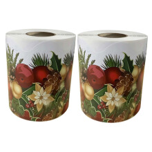 2 Rolls Christmas Poinsettia Bulletin Board Borders SelfAdhesive Xmas Pine Trim Stickers For Classroom Chalkboards