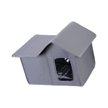 Easy to Assemble Portable Cats House Waterproof Foldable-Gray