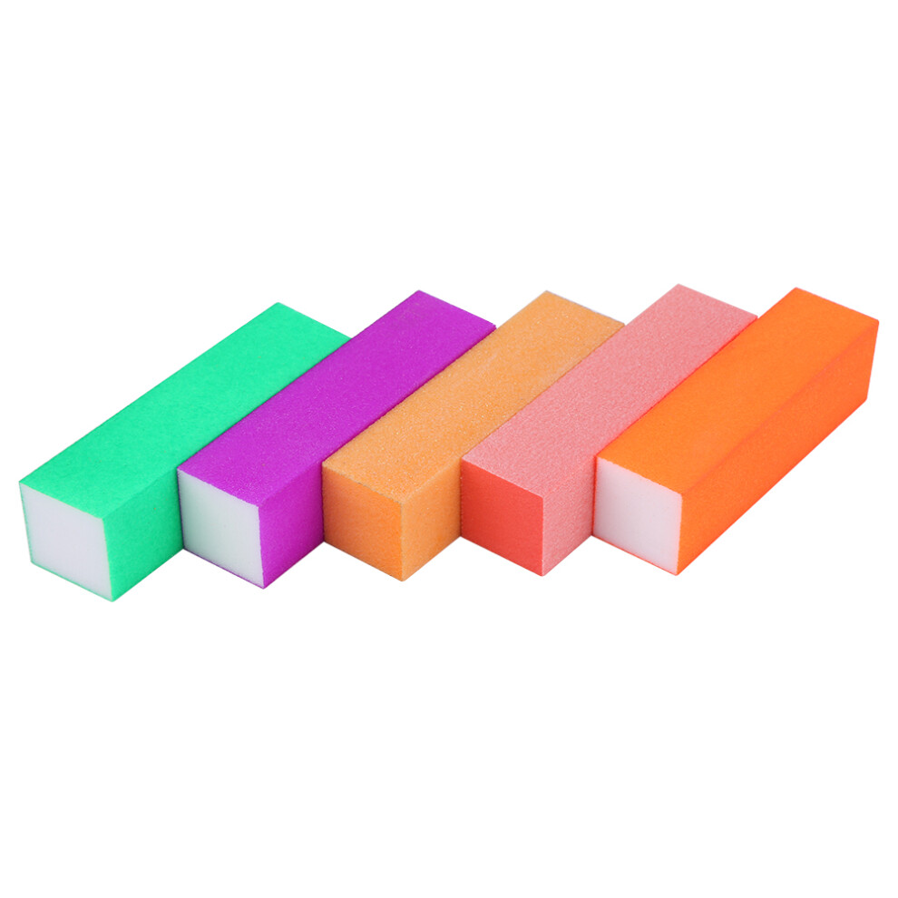 Professional Nail File For Manicure, Reusable Nail Art Tools With Sponge And Sand Surface Smooth Finish Dense Sponge Buffing Blocks For Natural Nails