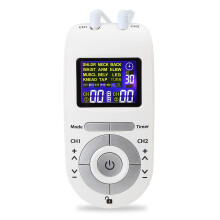TENS-apparaat EMS-spierstimulator voor pijnverlichting, elektrische oplaadbare pulsmassager met instelbare intensiteitsniveaus, tweekanaals