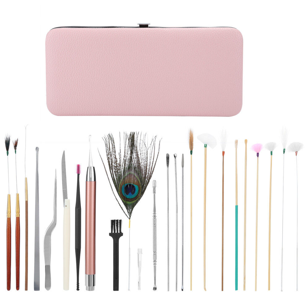 Luminous Ear Pick, Stainless Steel Spiral Ear Wax Removal Kit for Delicate Ear Maintenance, Double Ended Ear Scoop Hollow Ear Spoon with Silicone Ear