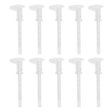 Instrument de măsurare a sprâncenelor cu design dublu la scară, caliper Vernier din plastic pentru machiaj permanent, modelarea sprâncenelor,
