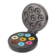 Mini Donut Maker with NonStick Coating and Heating Indicator Light, Stainless Steel for Cakes Muffins Snacks