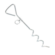 Heavy Duty Dog Tie Out Stake with 360 Swivel Ring, Spiral Ground Anchor for Outdoor Camping and Beach