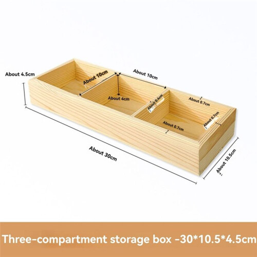 Desktop Wooden Storage Rectangular 6 Grid Box Office and Kindergarten Stationery Storage Grid Multi-Grid Square 6 Grids 2