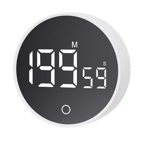 Magnetisk Nedräkningsklocka Kökstimer Manuell Digital Timer Stativ Skrivbordsklocka Matlagningstimer Dusch Study Stoppur Vit
