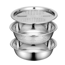 Stainless Steel Drain Basket Suitable for Kitchen Drain Basin Cut and Drain Vegetable Basin Stainless Steel Basin