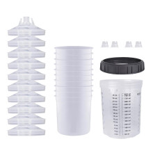 Paint Mixing Cups 810ml with Lids for Automotive Spray Gun, Clear Scale for Accurate Paint Mixing