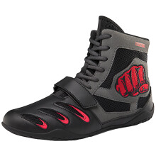 Mens Wrestling Shoes Grey Lightweight Boxing Trainers Size 8.5 UK Casual Sport Sneakers