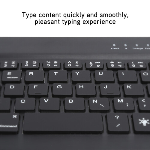 Colorful Backlit Bluetooth Keyboard 180mAh, Thin, 10m Wireless 2
