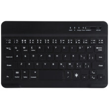Bluetooth Keyboard Ergonomic Design Rechargeable Battery Slim Lightweight Universal Compatibility Built-In Touchpad Cloth Texture Support Multiple