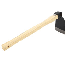 Carbon Steel Garden Hoe with Ergonomic Wooden Handle, Lightweight Hand Hoe for Gardening and Cultivation